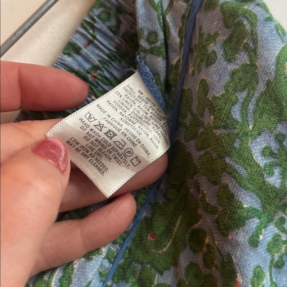 Anthropologie |ETT:TWA Simone Tiered Green Botanical Print Shorts Sz S - Picture 12 of 13